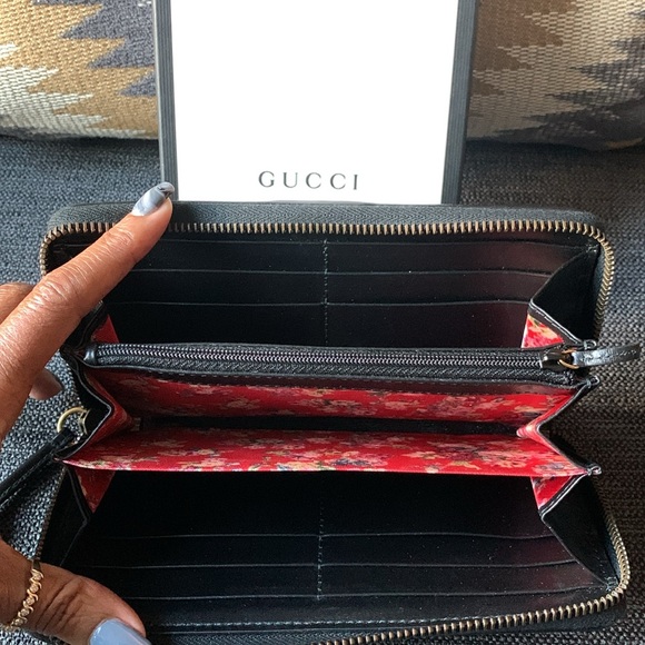 🖤❤️💚Gucci Quilted Leather Web GG Marmont Zip Around Wallet🖤❤️💚 - Picture 8 of 13